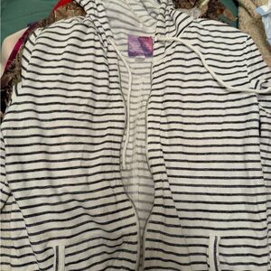 Striped Zip-Up Hoodie